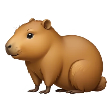 Capybara pooping  sticker
