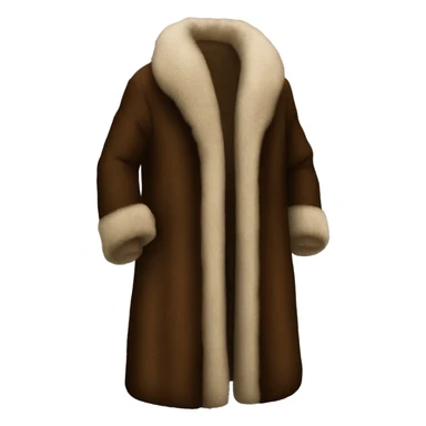 Luxurious brown full length fur coat sticker