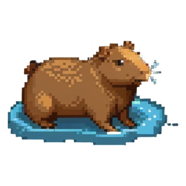 capybara floating in space sticker
