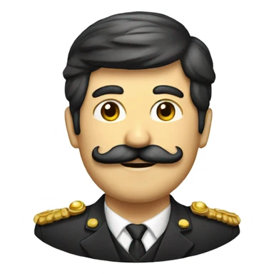 leader man with moustache sticker