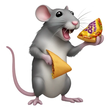 Rat eating Taco Bell  sticker
