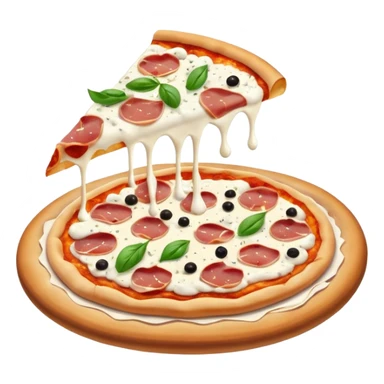pizza con prosciutto crudo e stracciatella  sticker