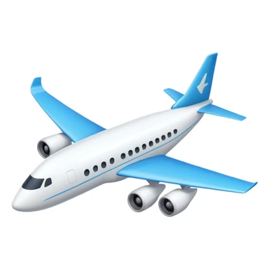 plane up view flat sticker