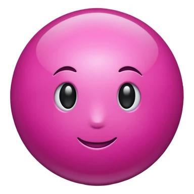 magenta color sphere. Negative : Emoji. sticker