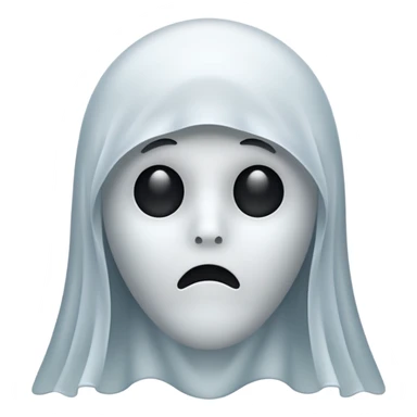Straight face ghost  sticker