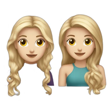 friendgroup of 3 - 2 blondies girls and 1 brown haired girl sticker