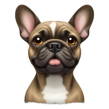 Brindle colored French bulldog sticker