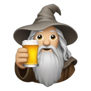gandalf drink a beer sticker