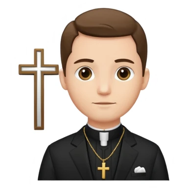 The priest presiding over the wedding sticker