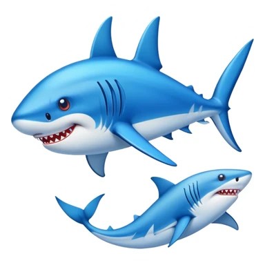 Tiburón con zapatos azules puestos sticker