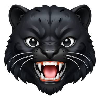 Black panther roar emoji sticker