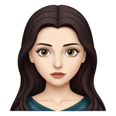 Hande Erçel as a lady from game of thrones from Starfall. Her eyes are gray. sticker