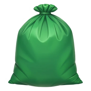 green garbage bag sticker