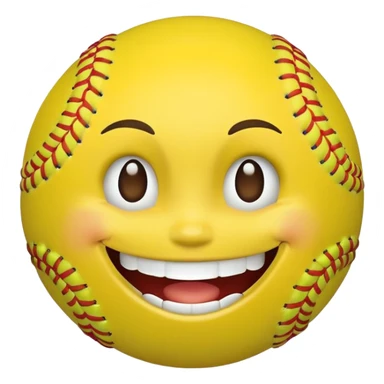 Softball but with a face  sticker