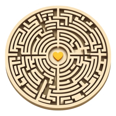 circular maze with path sticker