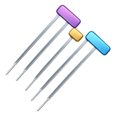 Bobby pins of different colours sticker