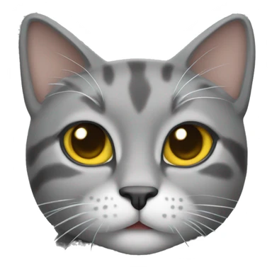 A gray cat rockstar sticker
