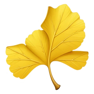 a yellow ginkgo leaf sticker