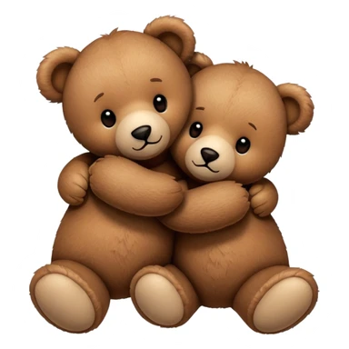two teddy bears hugging sticker