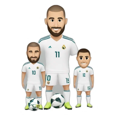 Karim Benzema with ronaldo sticker