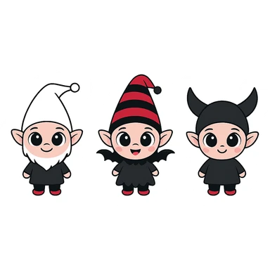 Remove the background and any text from this goth banner, keep it cute, expressive, minimal, in the style of imagen-4-fast-KaUtLiSA10F, with a transparent background. sticker