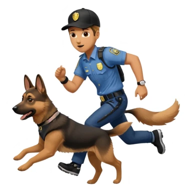 Man running from cops he has a dog sticker