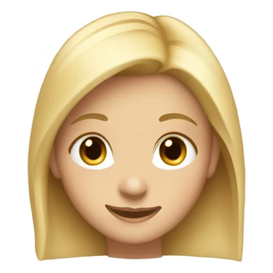 smiling blonde girl portrait sticker