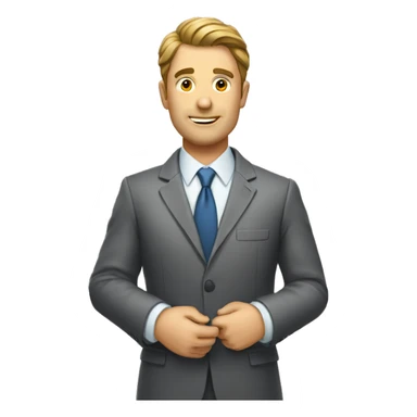 A broker man who deals in stock market sticker