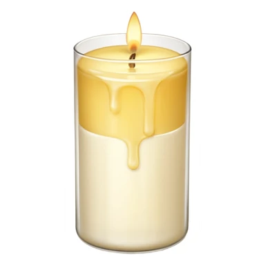 Soft vanilla long glass candle sticker