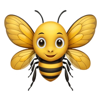 Crée-moi l'emoji d'une petite abeille malicieuse sticker