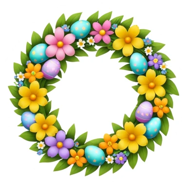 Easter wreath sticker