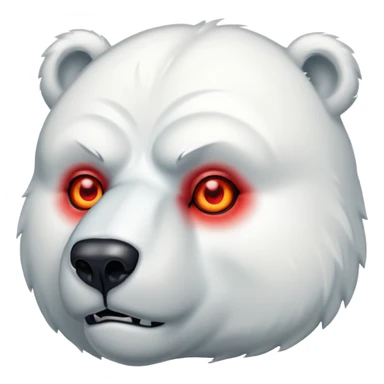 Eisbäre mit grimmigen bösen Blick und leuchtenden roten Augen sticker