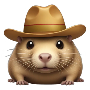 A giant mole rat wearing a sombrero sticker