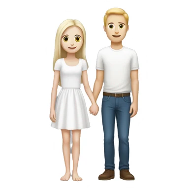 White skinned guy holding white skinned girl’s hand sticker