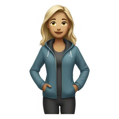 Girl with yoga jacket sticker