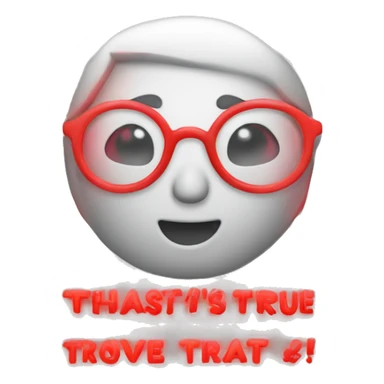 Neon Red Text "Thats True!"  sticker