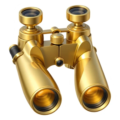 gold binoculars with BIG lenses sticker