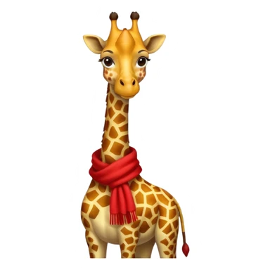 Giraffe with red Scarves sticker