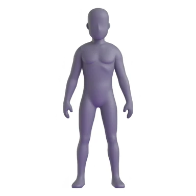 grey human silhouette frontal view with no facial features, no face, no eyes, no nose, no mouth, simple outline sticker