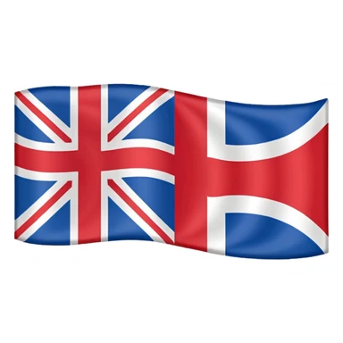 Korean flag combined with england flag sticker
