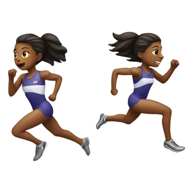 Generic sprinting girl sticker