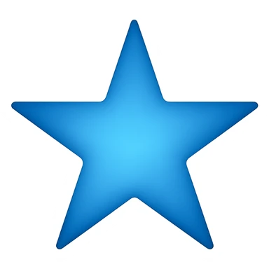 star with a gradient, blue, no background sticker
