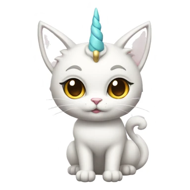 princess-cat with unicorn horn full body sticker