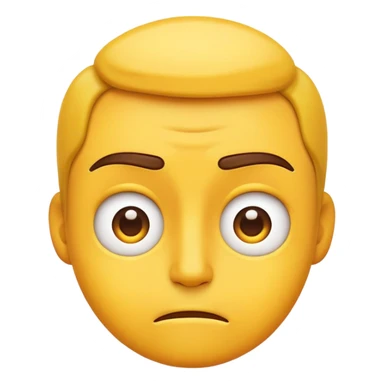 Normal yellow emoji but has the look of someone who is VERY constipated and very tense sticker