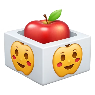  modern software box. Smooth 3D form, rounded edges, soft realistic lighting, minimalist design, no text or logos, neutral background. Rendered in the same realistic style as official Apple emojis (like the toolbox or laptop emoji). sticker