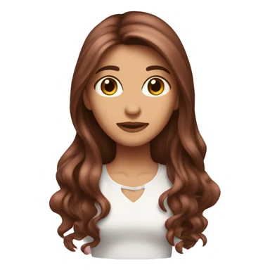 cœur brisé rose brunette rose in long hair sticker