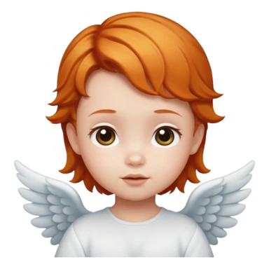Make a baby angel emoji of just the face and have a piece of ginger hair sticker