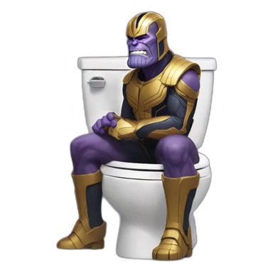 thanos on the toilet sticker