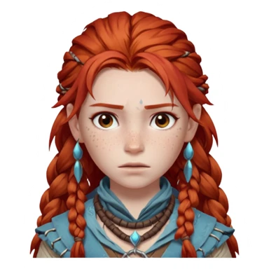sad aloy from horizon forbidden west the game sticker