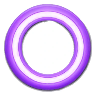 Purple LED ring light for phone white border sticker